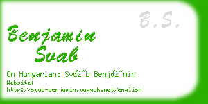 benjamin svab business card